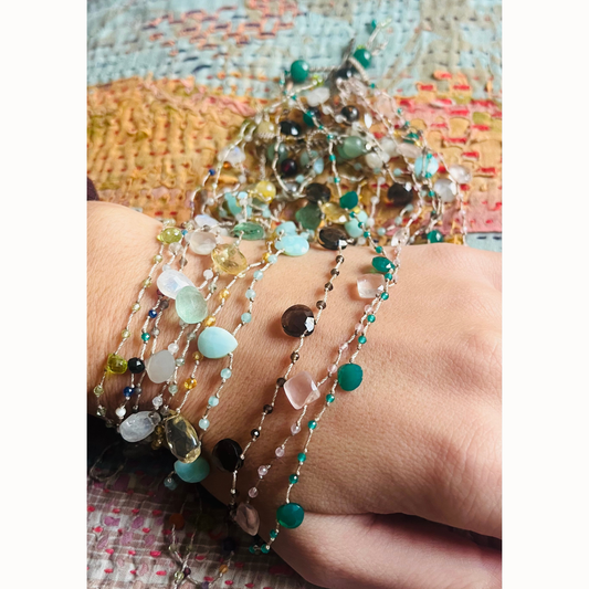 Collier Constance quartz brun