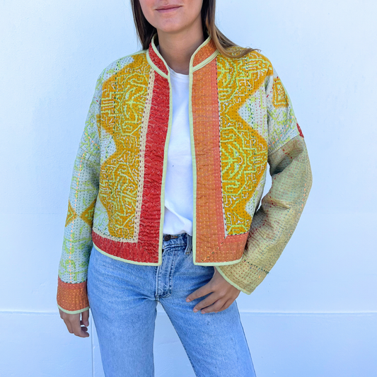 Veste indienne en kantha