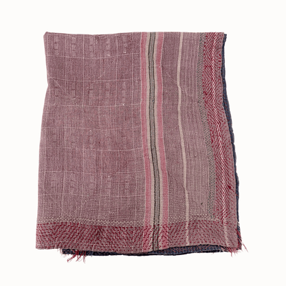 Plaid Kantha bleu