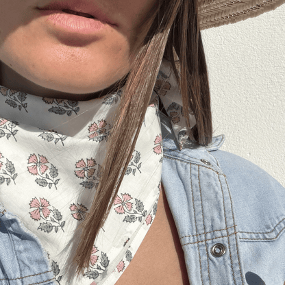 Bandana rose pâle
