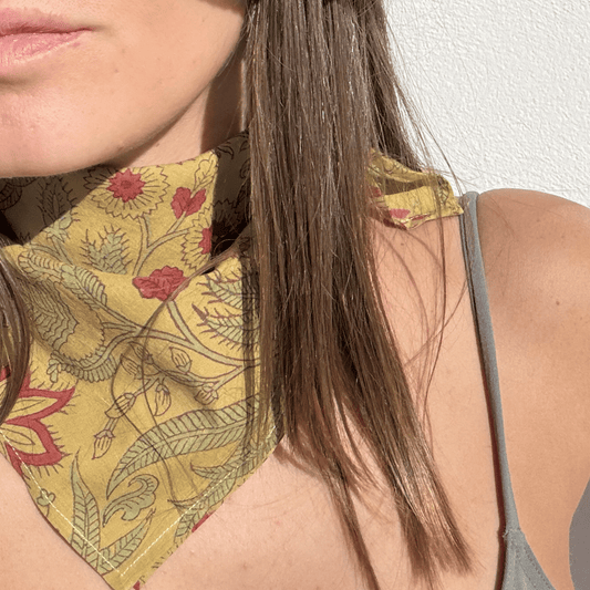 Bandana moutarde & rouge