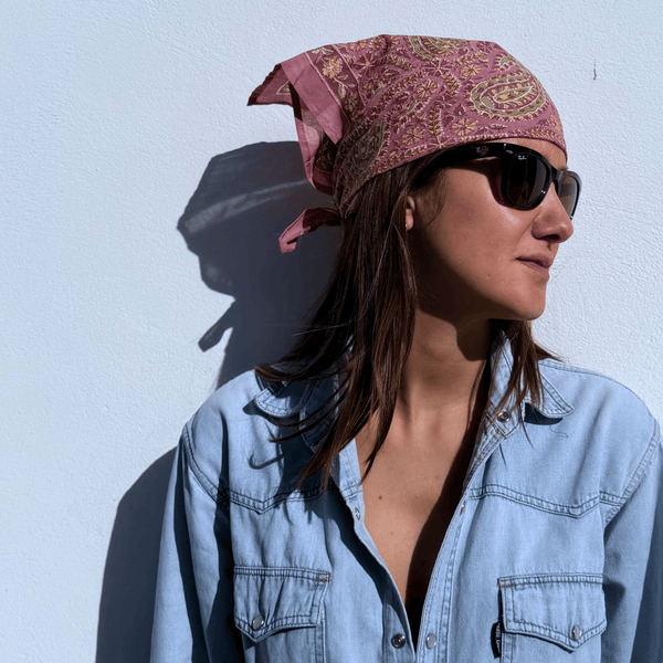 Bandana vieux rose