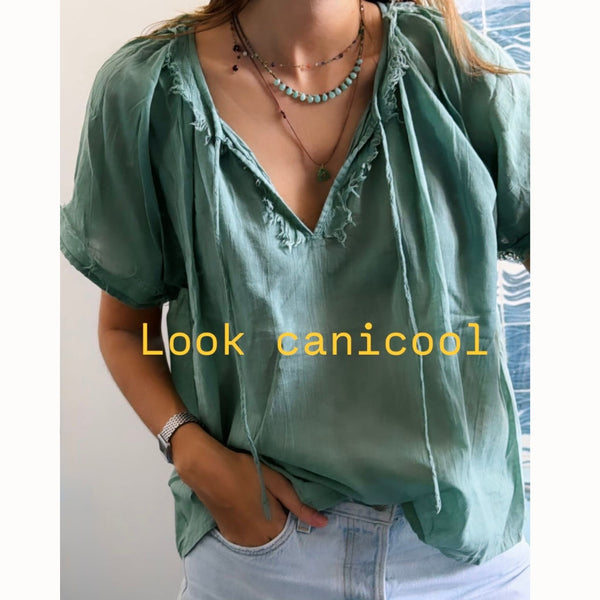 Blouse Riva en voile de coton