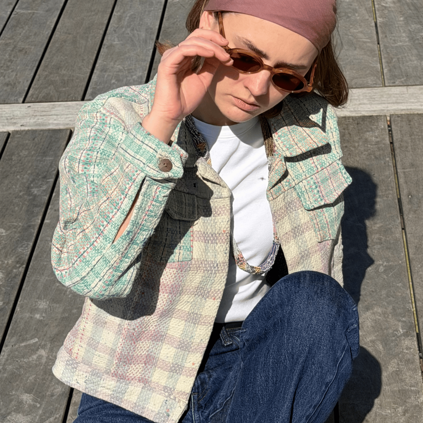 Blouson indien  en kantha