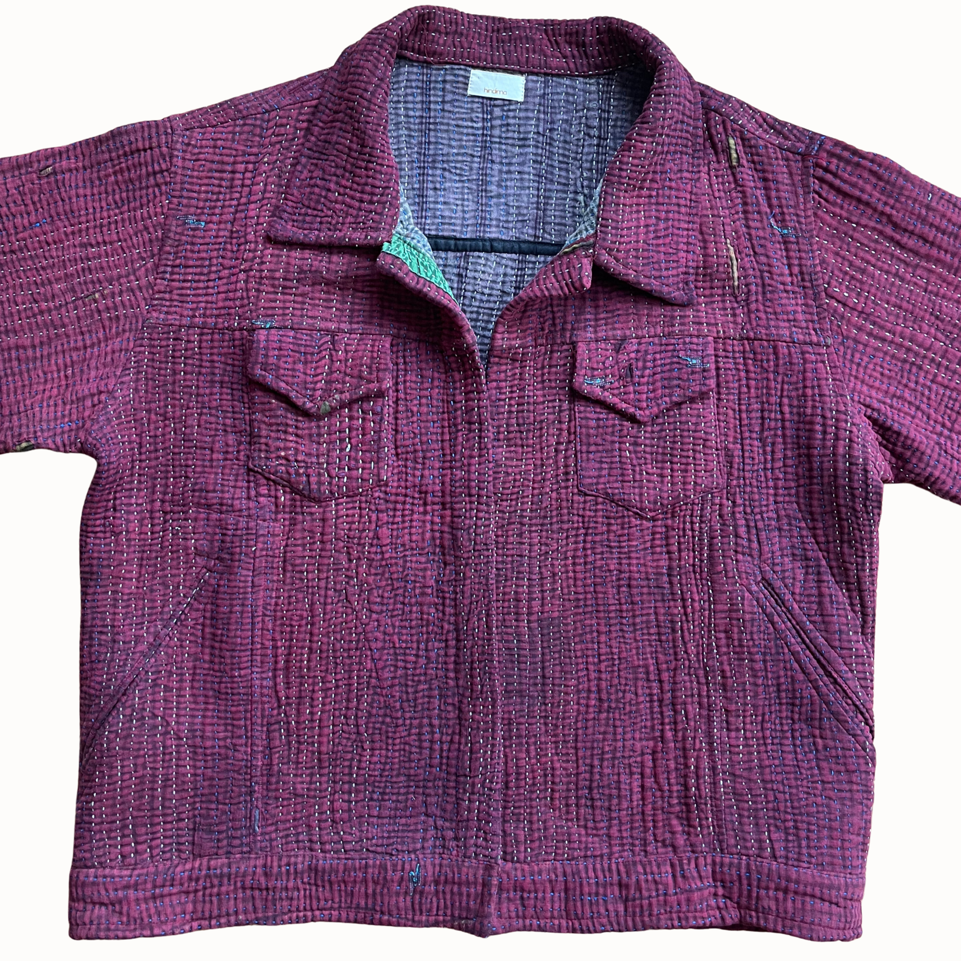 Blouson indien bordeaux