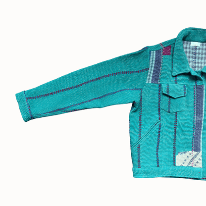 Veste Indienne kantha Hindima verte