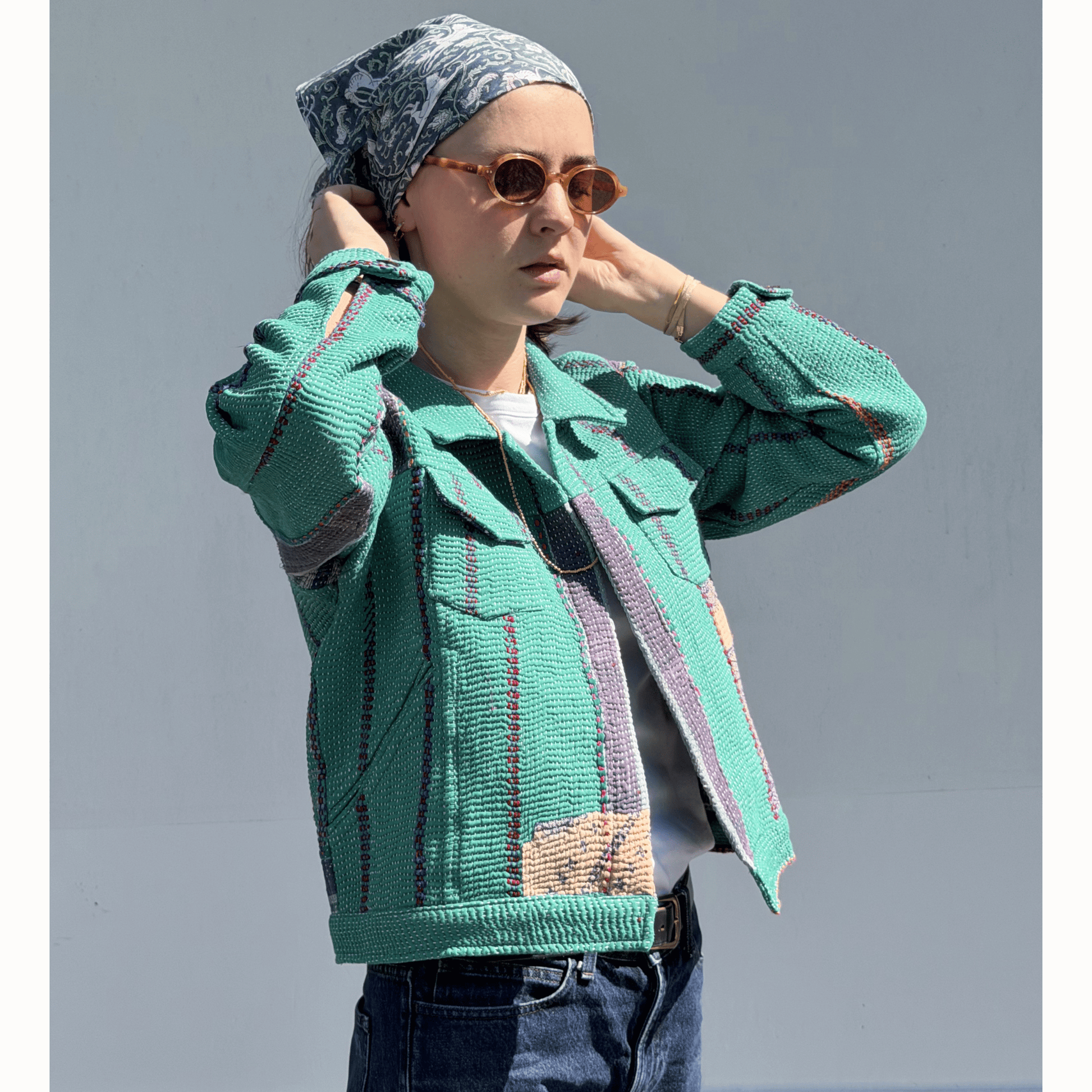 Veste kantha Guila Hindima verte