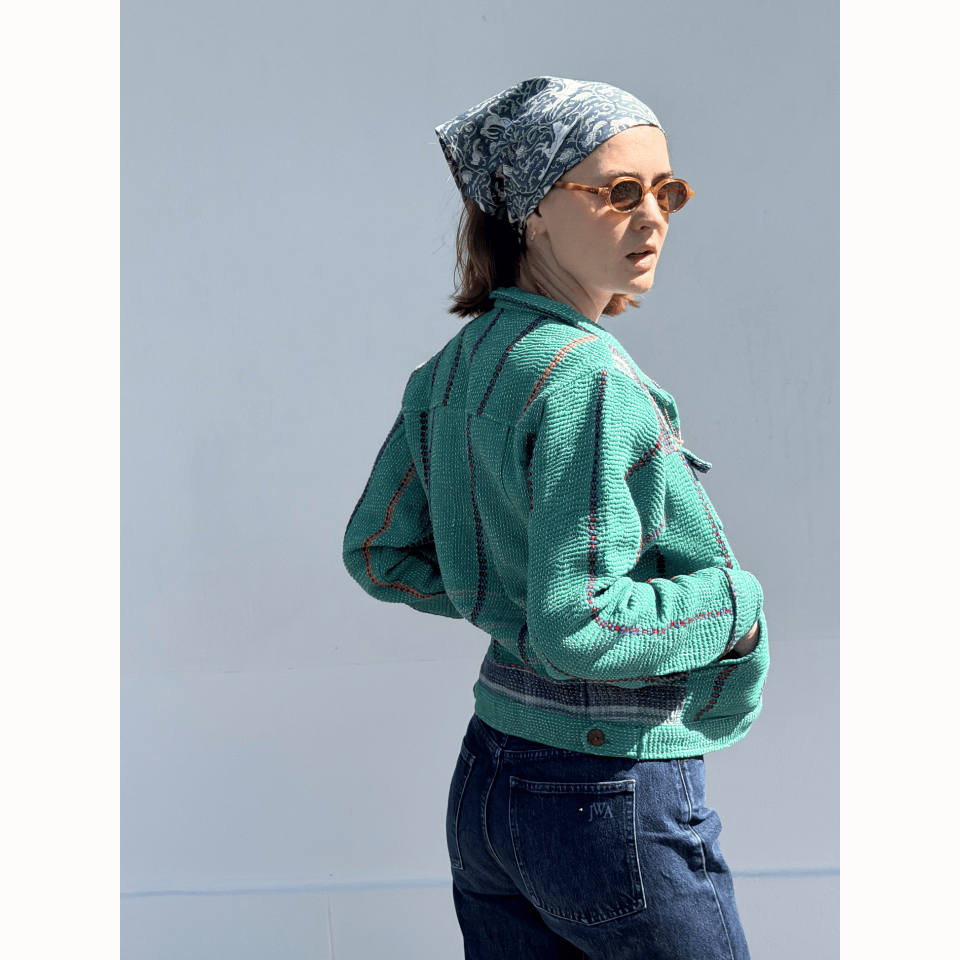 Blouson kantha Hindima vert