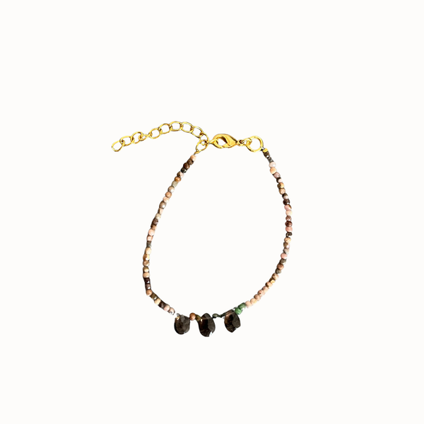 Bracelet Maya quartz brun