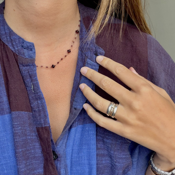 Collier Constance grenat