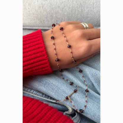 Collier Constance grenat