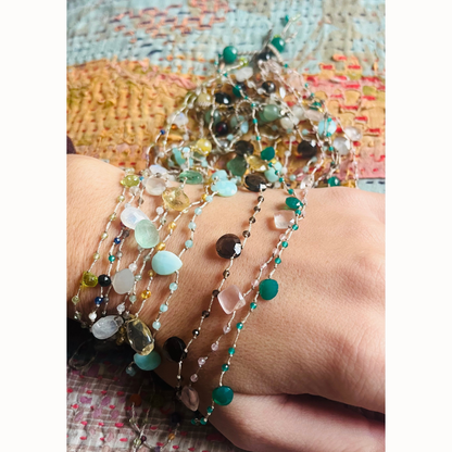 Collier Constance quartz brun