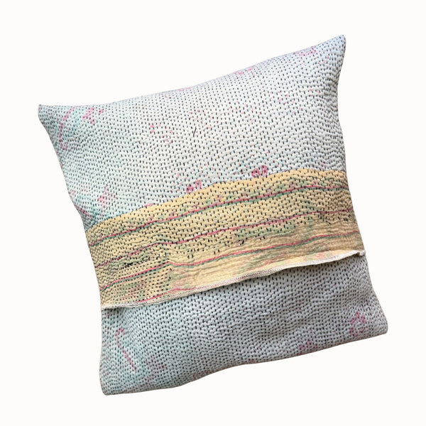 Coussin Lassi rose & noir