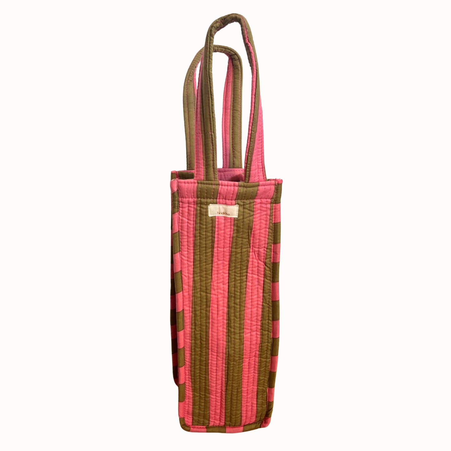 Sac porte-bouteille Ila ocre et rose flash