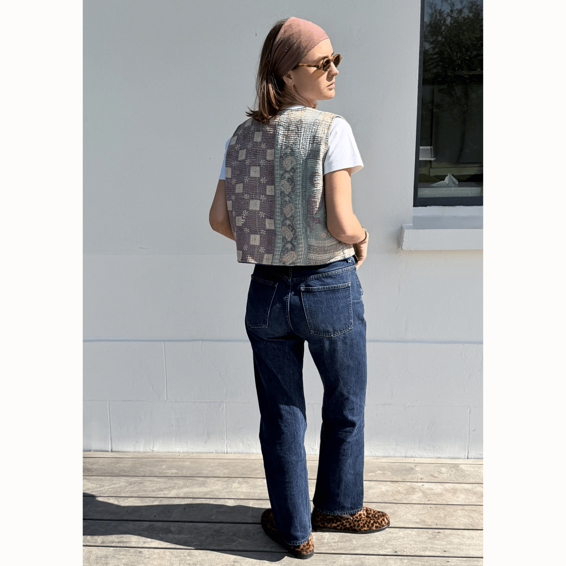 Gilet Hindima, tissu indien