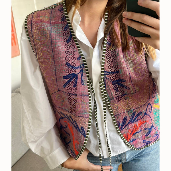 Gilet Karma brodé