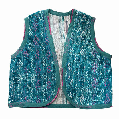 Gilet indien kantha
