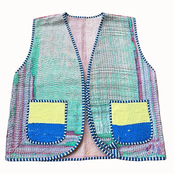 Gilet Karma jaune & bleu