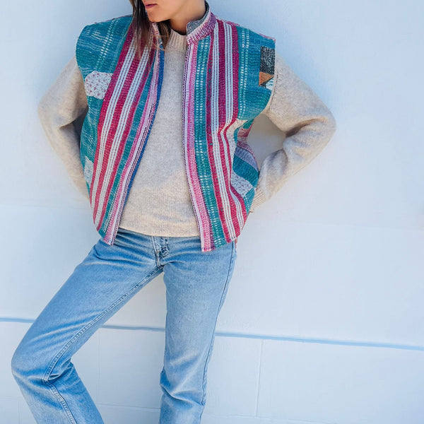 Gilet Mira rayé