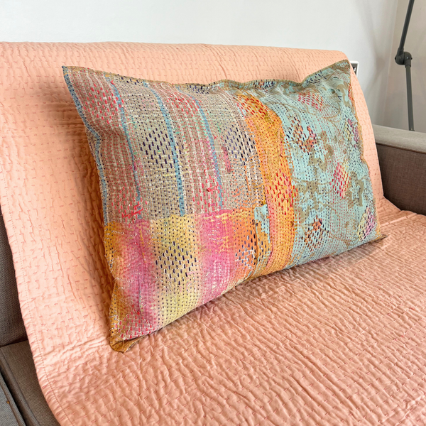 Plaid Kantha rose