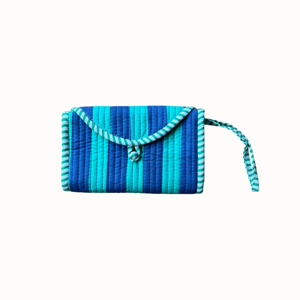 Pochette bijoux Anaya bleue