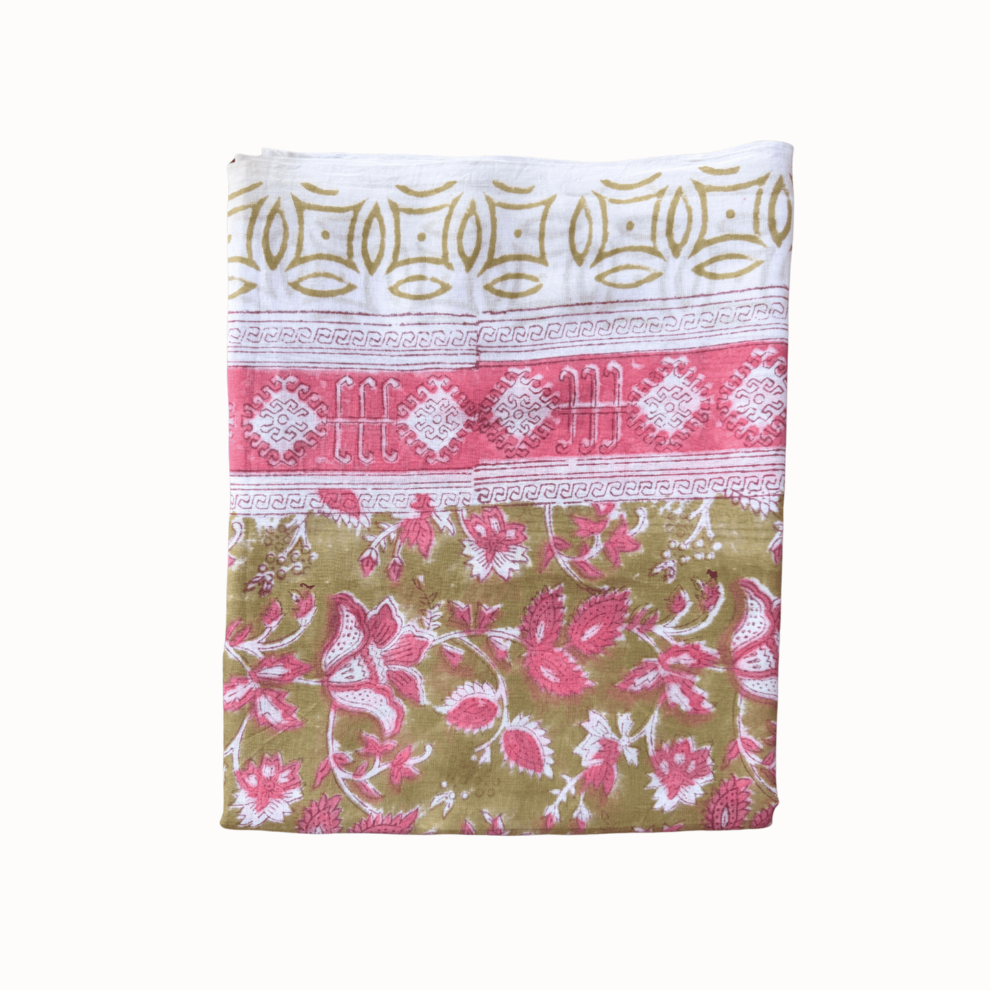 Paréo rose & marron
