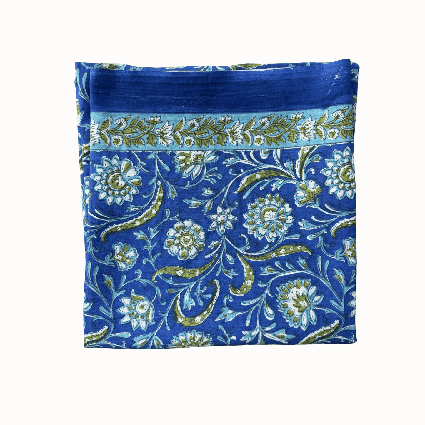 Paréo bleu fleuri