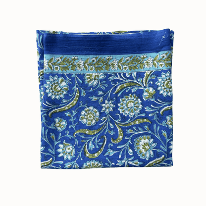 Paréo bleu fleuri
