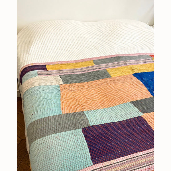 Plaid Kantha multicolore