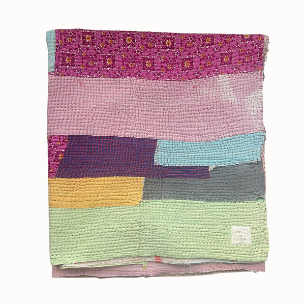 Plaid Kantha multicolore