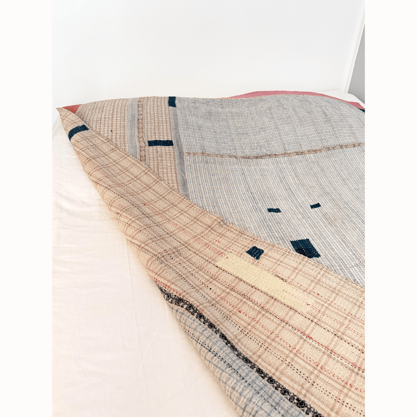 Plaid Kantha patch