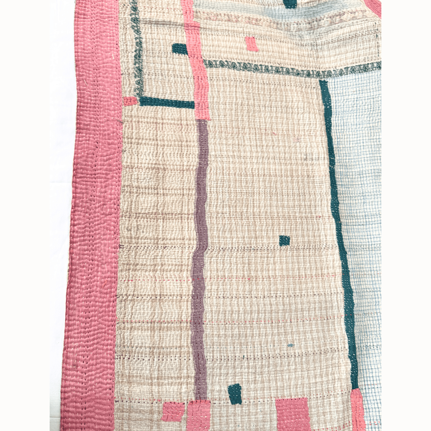 Plaid en kantha indien 