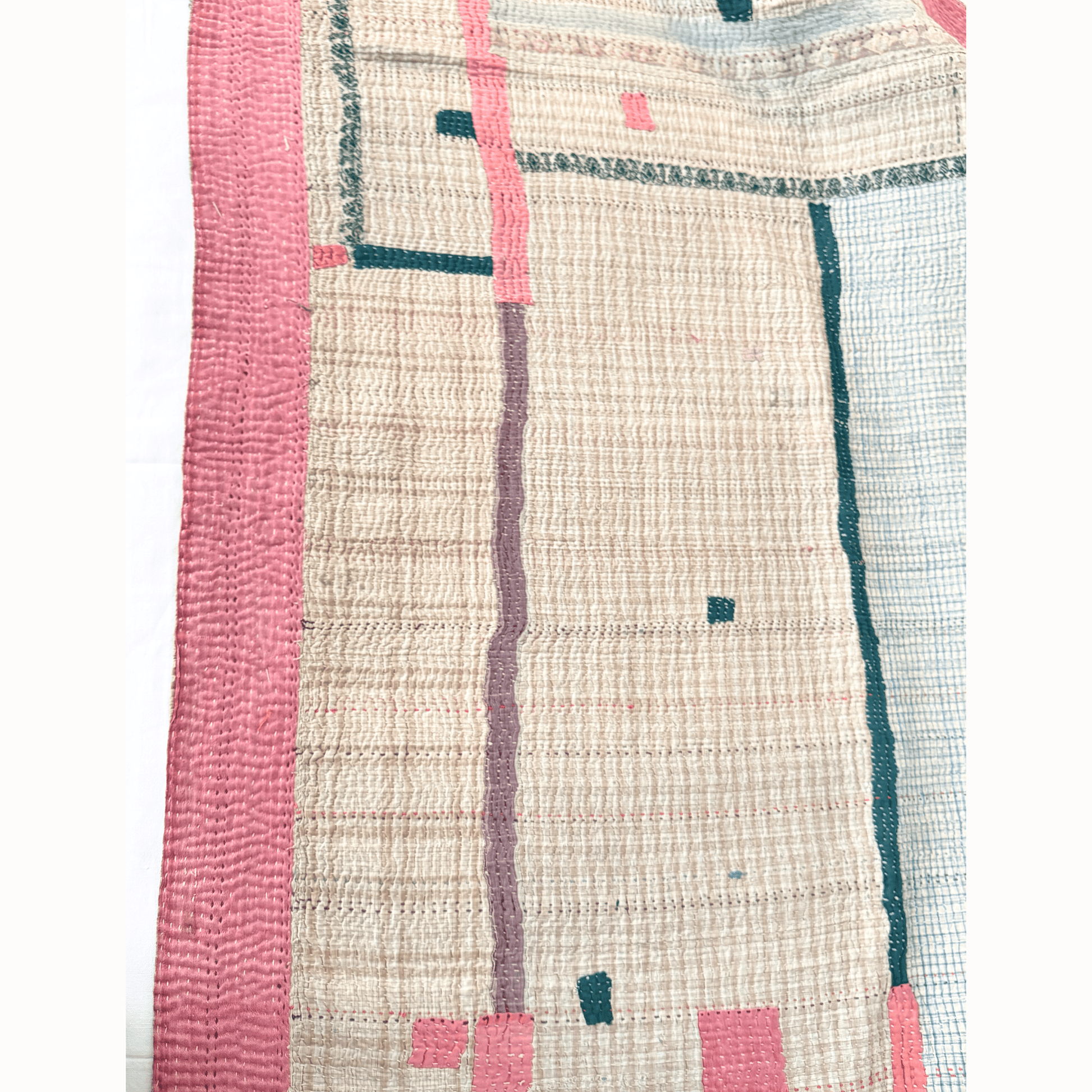 Plaid en kantha indien 