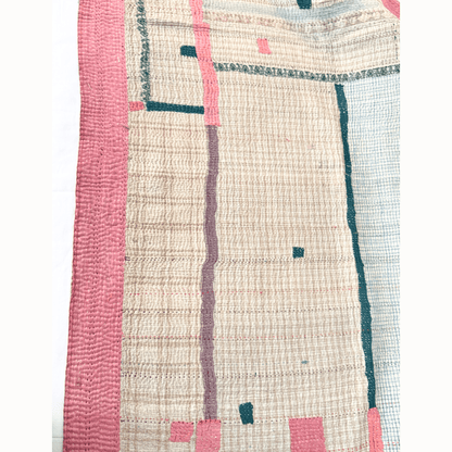 Plaid en kantha indien 
