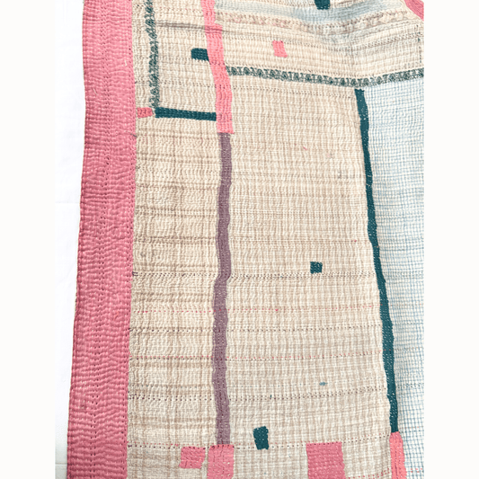 Plaid en kantha indien 