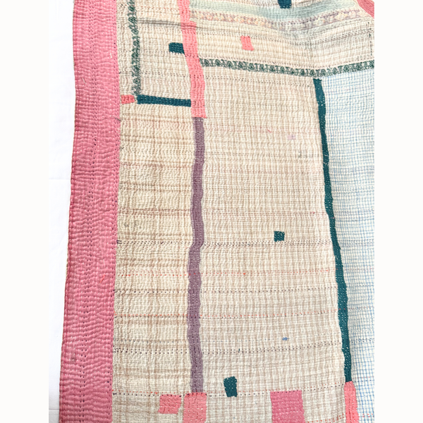 Plaid Kantha patch