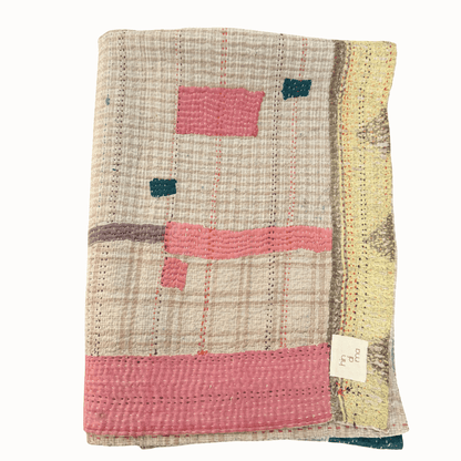 Plaid Kantha patch