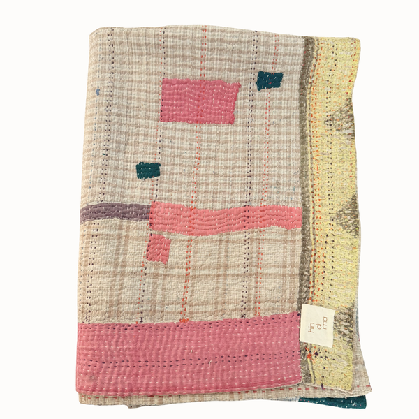 Plaid Kantha patch