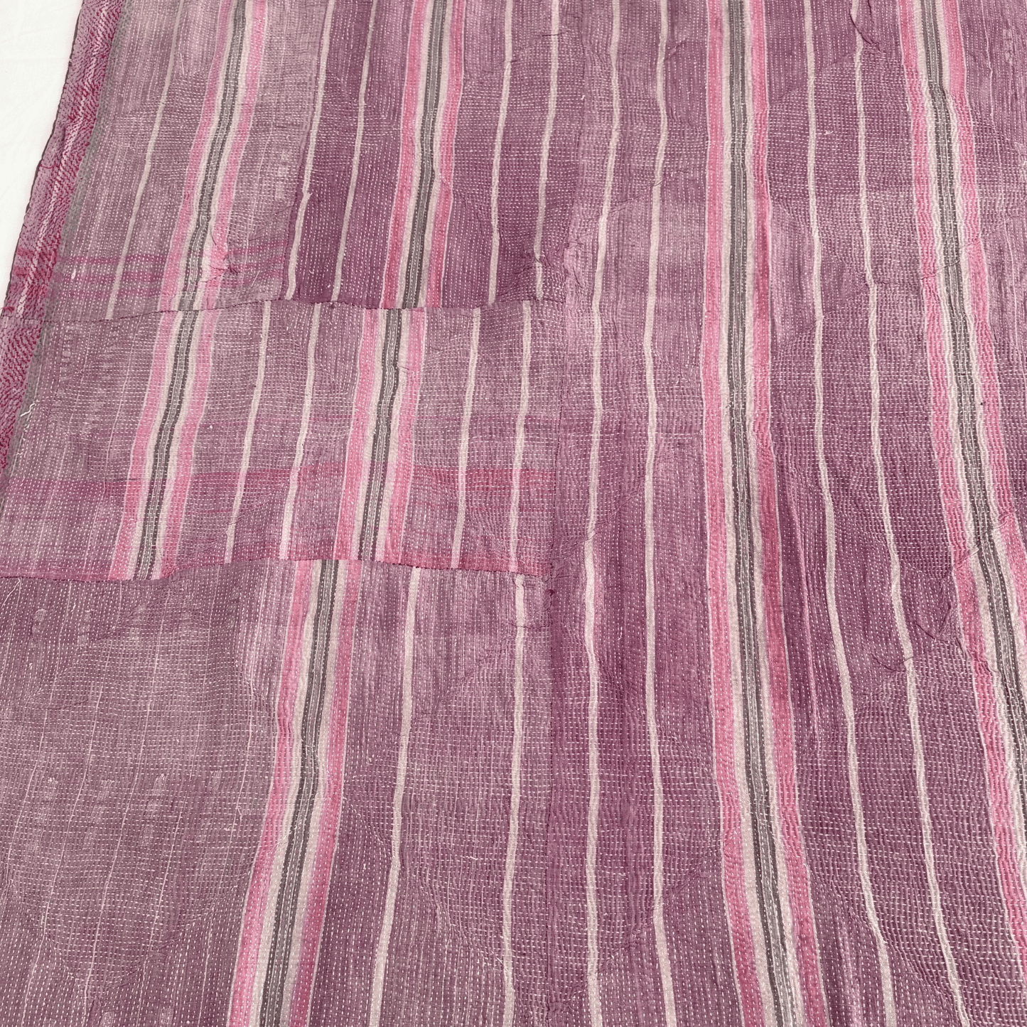 Plaid Kantha bleu