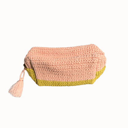 Trousse crochet bicolore