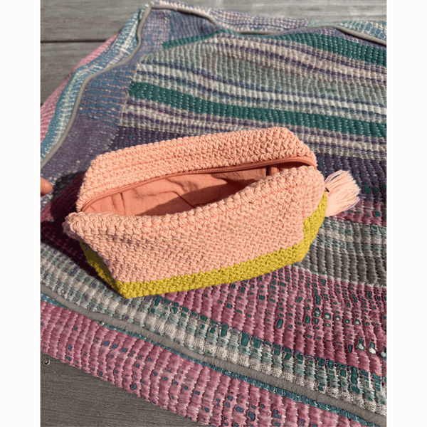 Trousse crochet bicolore