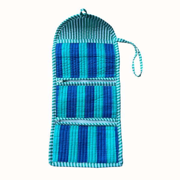Pochette bijoux Anaya bleue