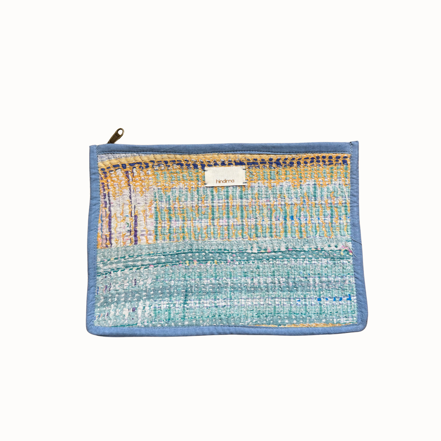 Pochette Jaspe jaune et bleu