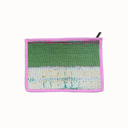 Pochette Jaspe beige et verte