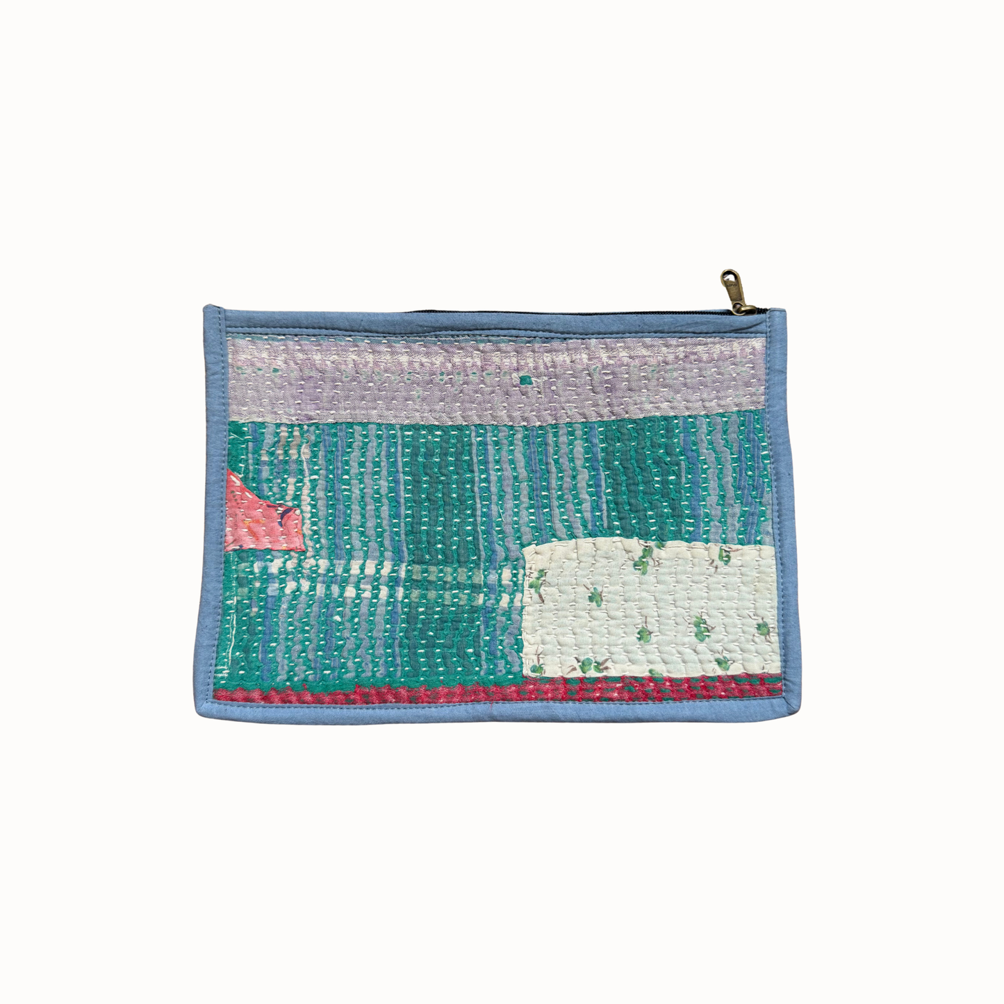 Pochette Jaspe jaune et bleu