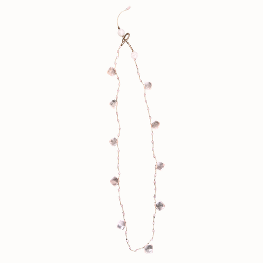 Collier Constance quartz rose