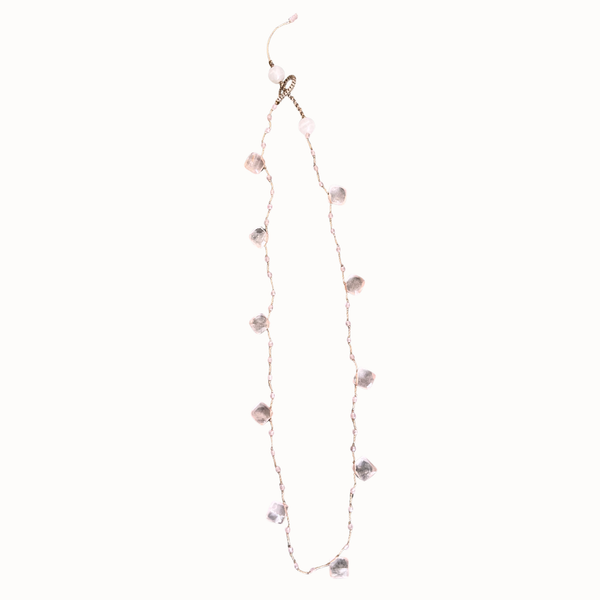 Collier Constance quartz rose