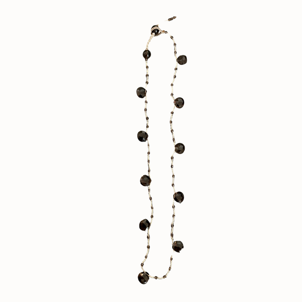 Collier Constance quartz brun