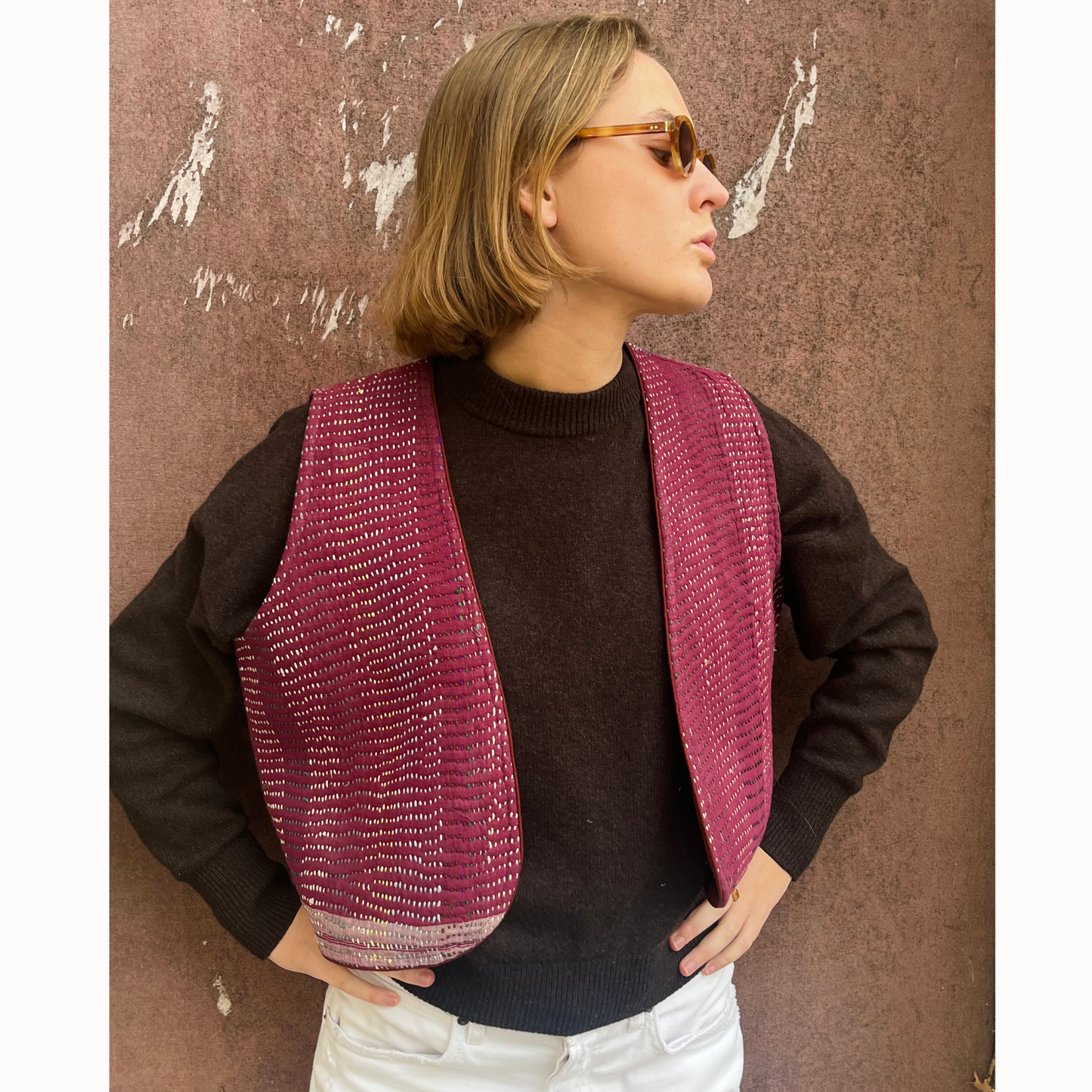 Gilet Aura bordeaux