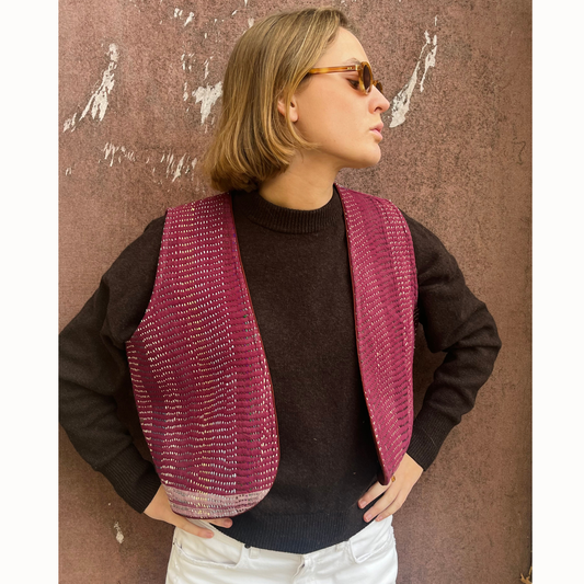Gilet Aura bordeaux